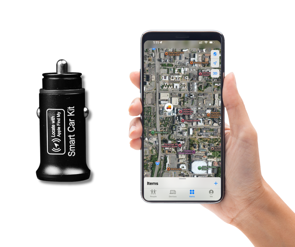 Smart Car Charger Cigarette Lighter Adapter,Apple Certified Anti-Loss Device,Dual USB Type-C Fast Charging,Precise Navigation ,Find My Compatible