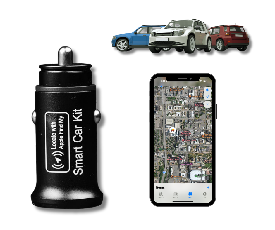Smart Car Charger Cigarette Lighter Adapter,Apple Certified Anti-Loss Device,Dual USB Type-C Fast Charging,Precise Navigation ,Find My Compatible