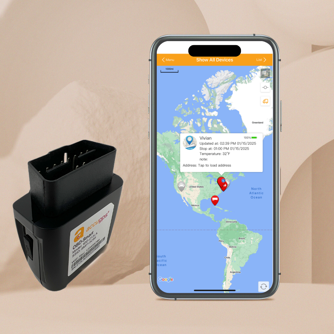 Deep Orange Technology - OBD II Smart GPS tracker with One Year Free Subscription