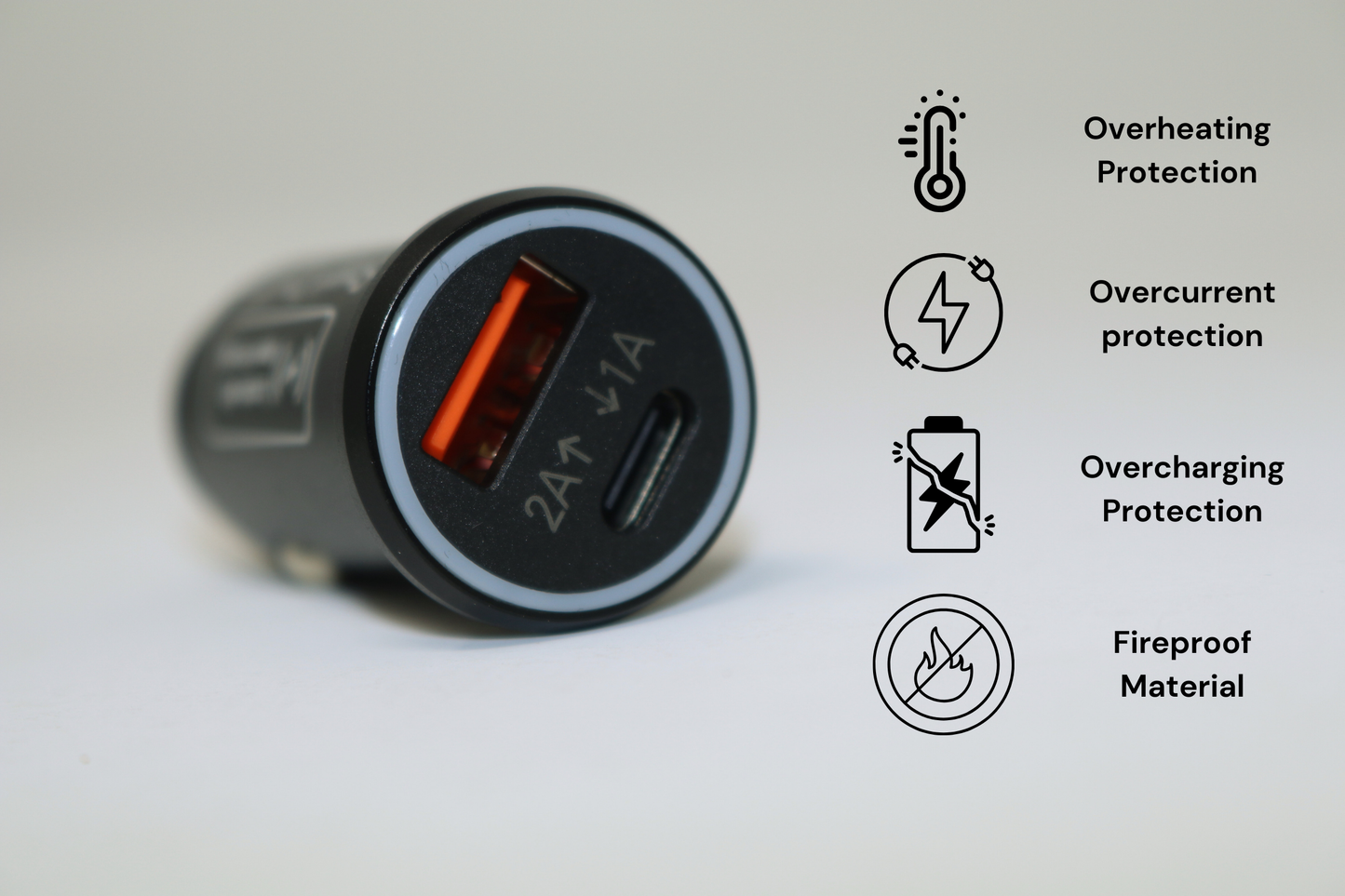 Smart Car Charger Cigarette Lighter Adapter,Apple Certified Anti-Loss Device,Dual USB Type-C Fast Charging,Precise Navigation ,Find My Compatible