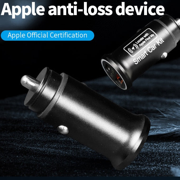 AP200 Smart Car Charger with Apple Certified Anti-Loss Device, Dual USB & Type-C Fast Charging